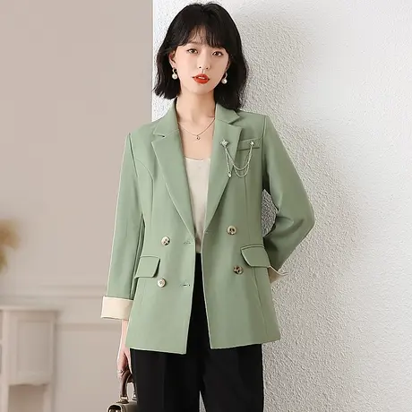 2025春装新款长袖小西服女韩版修身休闲小个子西装女外套宽松上衣商品大图
