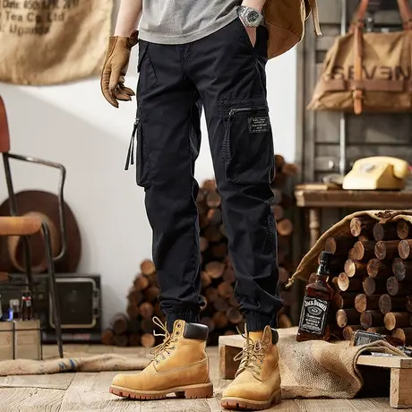 Modi Nick/摩帝尼克宽松纯棉男士工装裤直筒潮牌长裤潮流休闲裤男商品大图