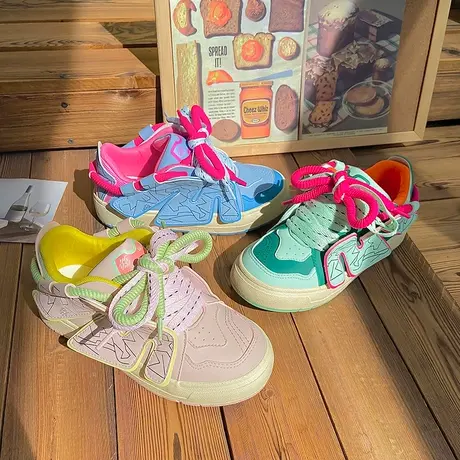 2023夏新款百搭轻便平底透气休闲运动板鞋美式小众网红鞋子运动鞋商品大图