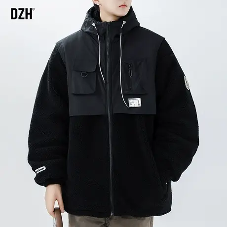 男士立领羊羔绒棉衣外套男潮高级感棉服男款冬季加厚2024新款棉袄图片
