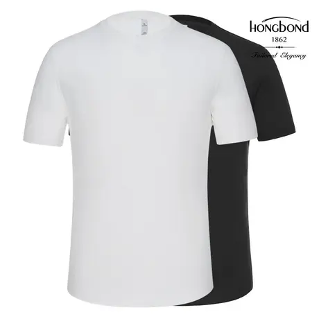 红邦创衣 2023男打底衫两件装纯棉男士短袖衫吸湿透气打底衫白T恤图片