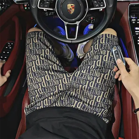 休闲短裤男2023夏季时尚潮牌字母印花设计网红潮男直筒五分裤中裤商品大图