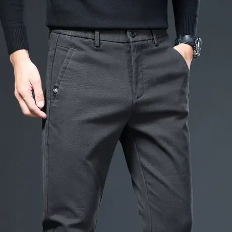 秋季中年爸爸装男款直筒西裤春秋款休闲裤子秋天男士西装男裤秋装图片