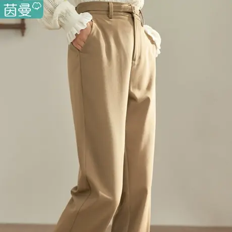 茵曼官方旗舰店2024春女装新款通勤萝卜显瘦宽松九分裤裤子图片