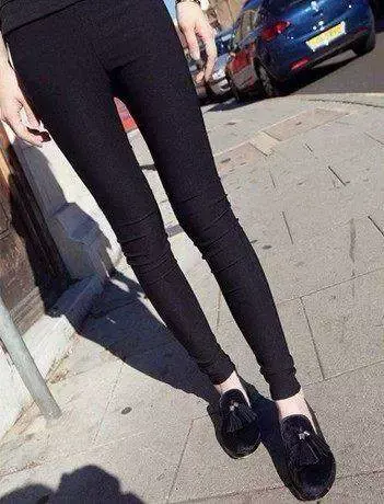 韩版新款春夏高腰外穿打底裤黑色弹力小脚铅笔裤显瘦学生女九分裤图片