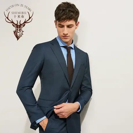 十米布新款西服套装男士商务休闲西装修身正装新郎伴郎结婚礼服图片
