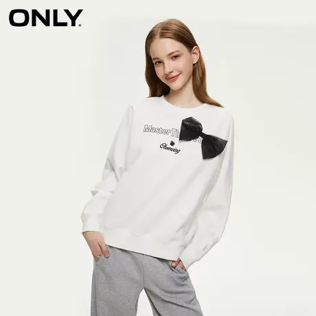 【直播专享】ONLY潮流休闲甜美蝴蝶结宽松圆领卫衣商品大图