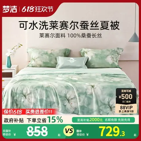 梦洁25年新品桑蚕丝被子夏被可水洗凉感蚕丝夏凉被空调被子莱赛尔商品大图