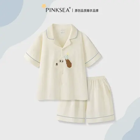 Pinksea纯棉睡衣女款可爱卡通短袖短裤夏季套装2025新款家居服夏商品大图