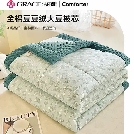 洁丽雅A面全棉纯棉被子被芯四季通用宿舍单人学生豆豆绒大豆冬被商品大图