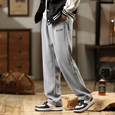 男款裤子直筒百搭大码男生长裤宽松时尚工装裤男舒适潮流工装裤商品大图