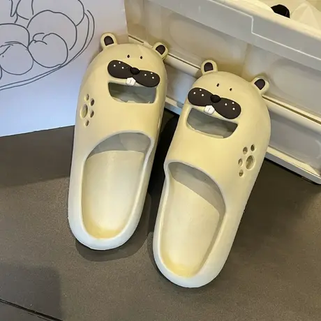 厚底包头半拖鞋女夏季外穿2024新款踩屎感防滑网红拖鞋女款沙滩鞋商品大图