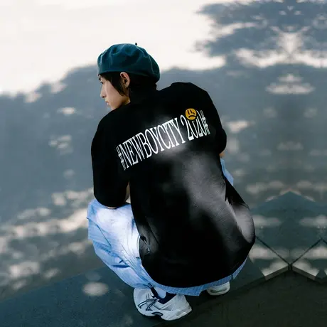 奕飏国潮复古风宽松廓形五分袖t恤男士短袖2020新款图片