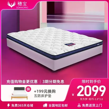 穗宝乳胶床垫软硬两用席梦思加厚护脊东方梦轻巧商品大图