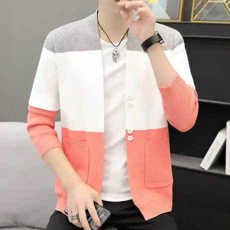 毛衣外套男2023新款秋季针织衫男士开衫秋装男生时尚针织开衫男商品大图