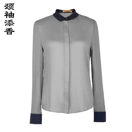 颈袖添香2023秋季新款职业时尚长袖时尚通勤OL百搭女士衬衫商品大图