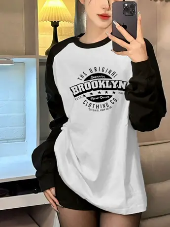 仿棉长袖t恤女2023新款欧货春秋装冬季内搭打底衫显瘦遮肉上衣服图片