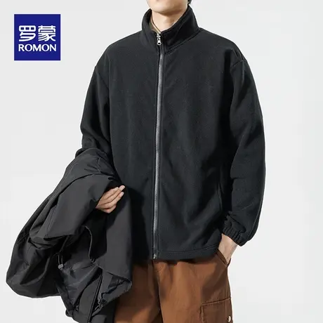 罗蒙摇粒绒内胆棉衣男装新款冬季潮流棉服两件套男士保暖棉袄外套图片