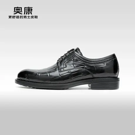奥康春秋季新款男士商务正装德比压花单鞋商品大图
