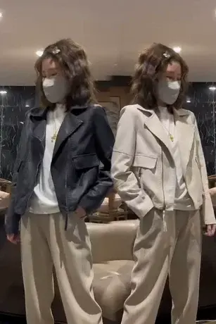 春秋新款高级感PU软皮衣女机车休闲显瘦外套复古夹克短款宽松上衣商品大图