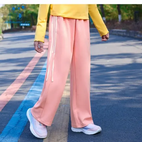 【商场同款】JJ真维斯童装裤子2025春季新款女童布阔脚九分卫裤商品大图