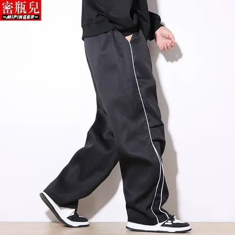 密瓶儿潮牌加肥加大休闲裤男秋季男士大码青少年潮流运动裤子男装商品大图