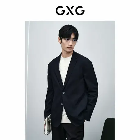 GXG男装 零压系列藏青平驳领西装 24春季品GFX10101481图片