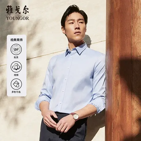 【DP免烫】D系雅戈尔衬衫秋季新款易打理商务休闲长绒棉长袖衬衫商品大图