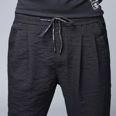 男士运动休闲长裤夏季超薄款冰丝中年爸爸老年夏裤子男裤宽松夏装商品大图