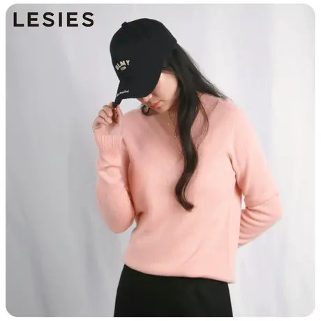 【100%羊毛】Lesies蓝色倾情2023秋冬季羊毛衫女士淑女毛衣套头衫图片