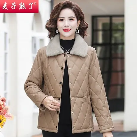 妈妈冬外套加厚款棉衣2023新款时尚阔太太奶奶洋气上衣中老年女装商品大图
