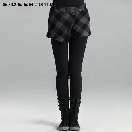 sdeer圣迪奥专柜正品时尚女装新品含羊毛女式短裤3480928商品大图