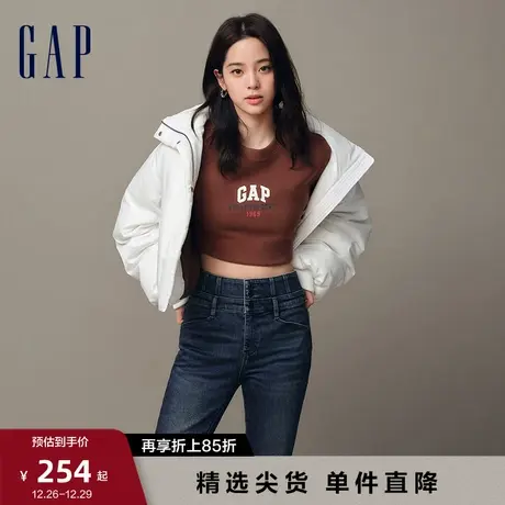 【欧阳娜娜同款】Gap男女装冬季新款LOGO抓绒保暖情侣卫衣841207图片