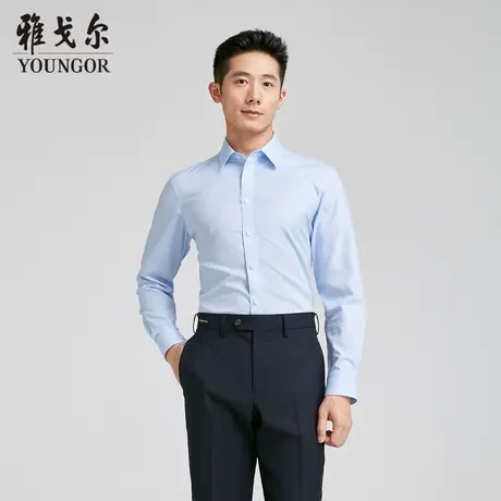 【商场同款】雅戈尔男士长袖衬衫新款官方商务休闲上班穿衬衫男图片