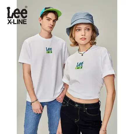 LeeXLINE23春夏新品舒适版型印花多色男女同款短袖T恤LUT0054714L图片