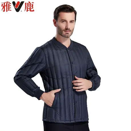 雅鹿中老年人羽绒服内胆男士短款轻薄冬季加厚保暖宽松爸爸装内穿图片