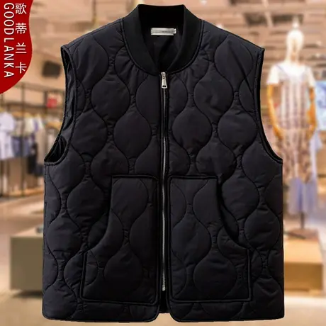 大码中年胖妈妈秋冬装外穿羽绒马夹女时尚立领轻薄款夹棉马甲外套商品大图