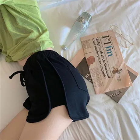 超短裤女夏季薄款宽松高腰直筒显瘦百搭休闲阔腿运动裤子女潮ins图片