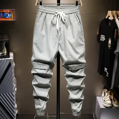 夏季薄款潮牌运动裤男士休闲长裤子宽松百搭束脚韩版潮流哈伦裤男商品大图