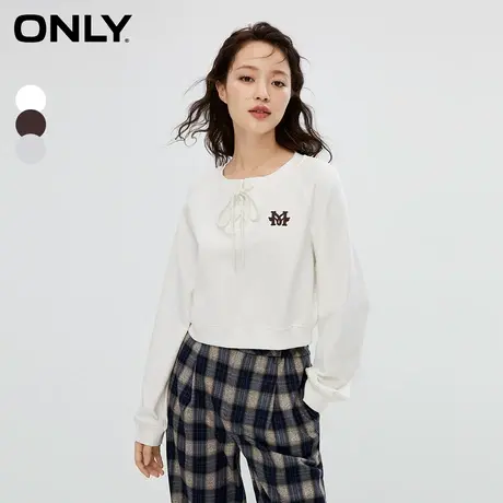 【直播专享】ONLY时尚气质百搭短款圆领长袖卫衣商品大图