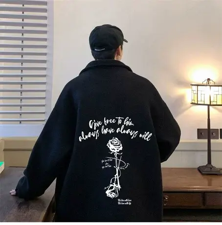 美式教练夹克2023新款男潮牌oversize高街大码痞帅炸街外套春秋季图片