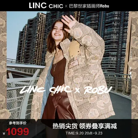LINCCHIC金羽杰羽绒服女设计师联名系列中长款羽绒服女Y22803601商品大图
