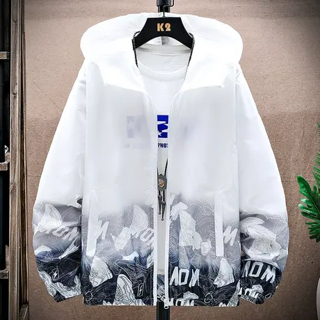 冰丝防晒衣男士夏季2023新款防晒服轻薄款透气户外运动服潮牌外套商品大图