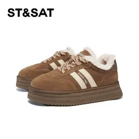 星期六厚底德训鞋冬季运动保暖棉鞋休闲增高加绒板鞋SSC4112663商品大图
