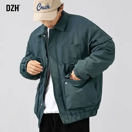 男士工装棉服男冬季2023新款潮牌加绒加厚棉衣外套男款翻领棉袄衣商品大图