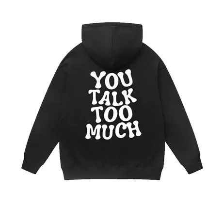 潮牌趣味嘻哈字母男女连帽卫衣2023新款潮流宽松百搭春秋上衣服bf商品大图