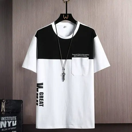 短袖男潮牌潮流男生衣服搭配帅气青少年初中高中学生夏装新款t恤商品大图