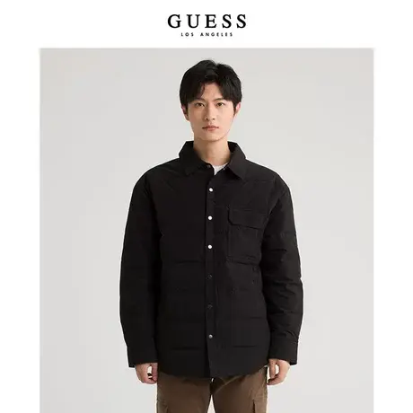 【38上新季】GUESS秋冬季工装风百搭时尚轻薄短款衬衫羽绒服外套商品大图