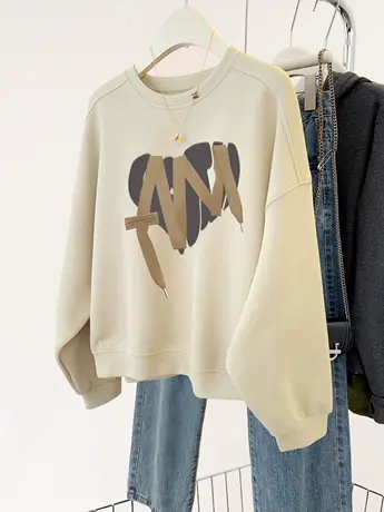 胖mm大码卫衣宽松原宿风加绒女装上衣ins潮秋冬加厚减龄韩系外套商品大图