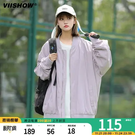 VIISHOW棒球服男牌飞行员夹克潮流复古宽松休闲春秋工装外套男士图片